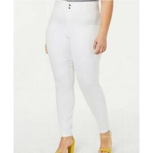 Hue Women's Classic Smooth Denim Legging, White, 3XL